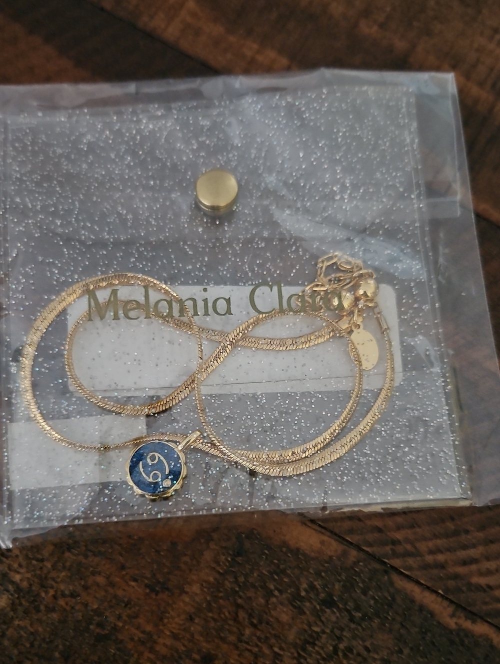 Cancer zodiac necklace. Magnetic closure
